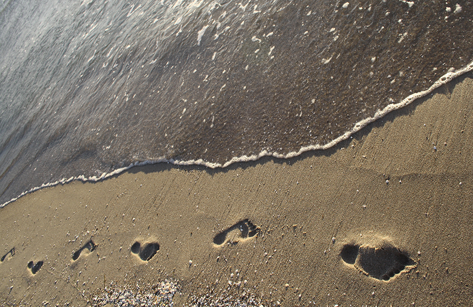 Fußspuren im Sand