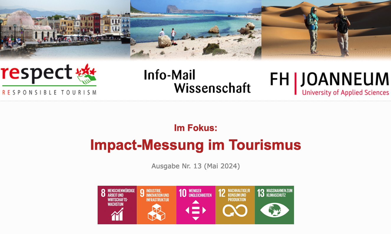 Infomail Wissenschaft Impact-Messung im Tourismus