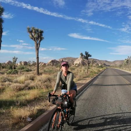 © Tiphaine Claveau: Joshua Tree National Park, USA; we set off by bike from Anchorage, Alaska, heading south, carrying in our panniers everything we needed to be autonomous.